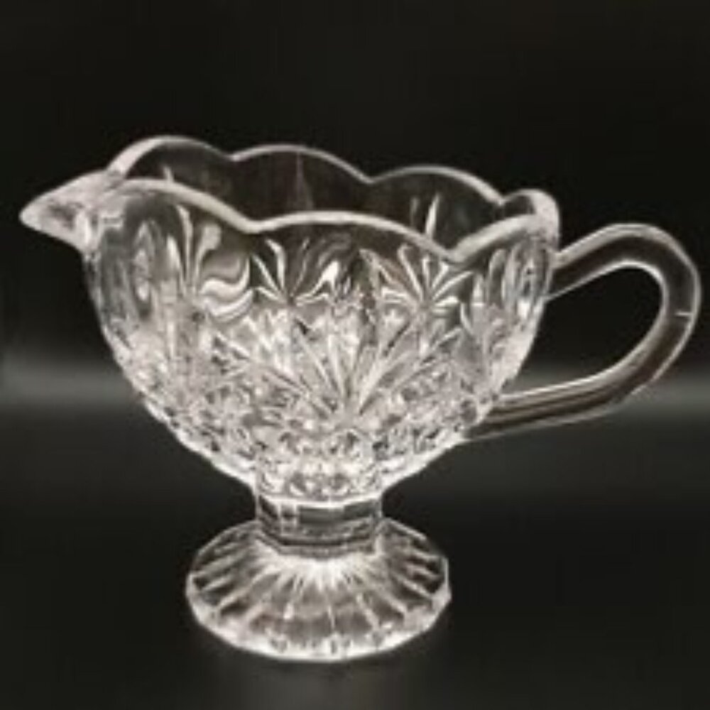 Large Creamer Shannon Leaded Crystal Pitcher Vintage Kitchen